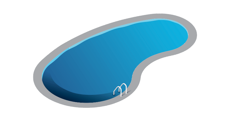 Kidney pool shape illustration