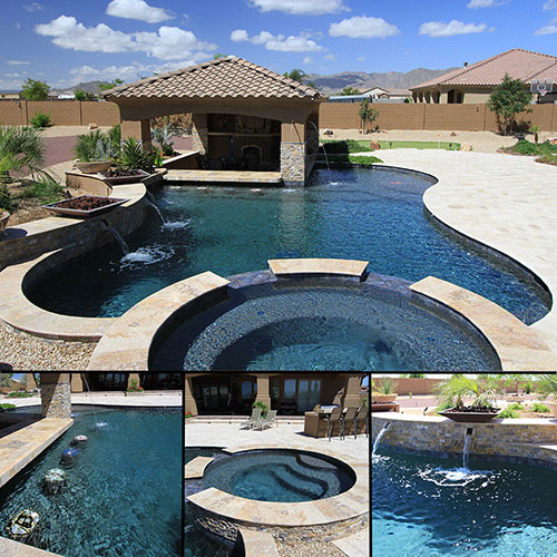 StoneScapes Midnight Blue Pool Finish, Dark Blue Color Theme Pools