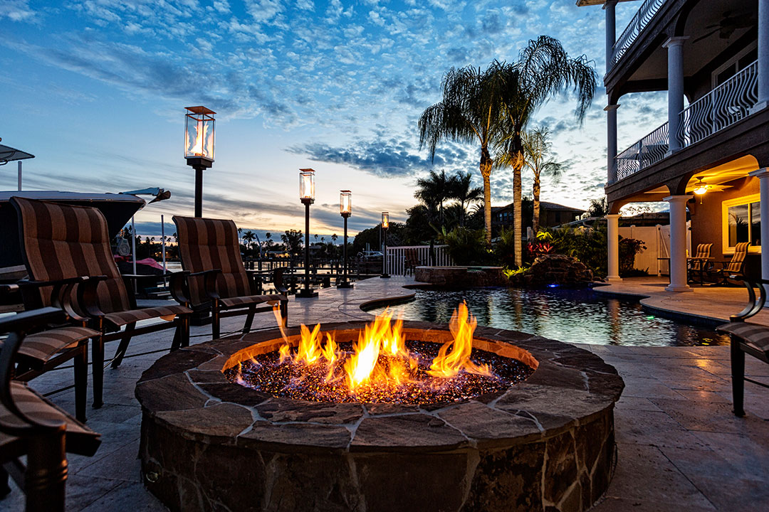 Winter, Outdoor Fireplace | Fire Pit