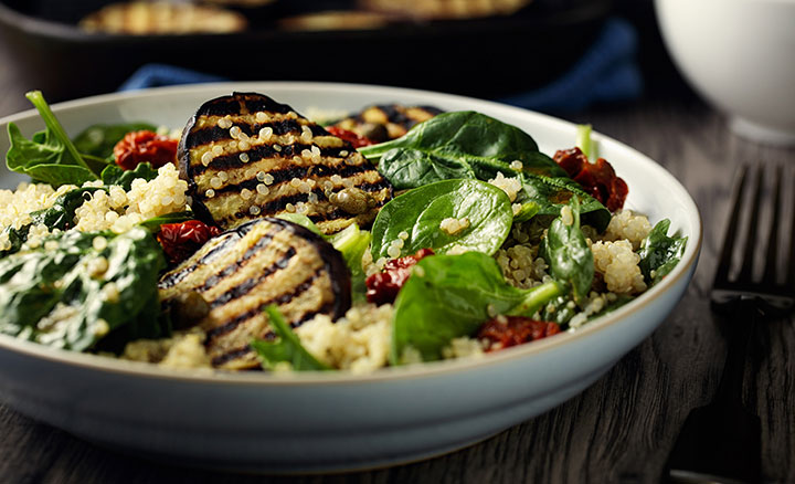Grilled Eggplant with Herbed Quinoa | Backyard Grill Recipes