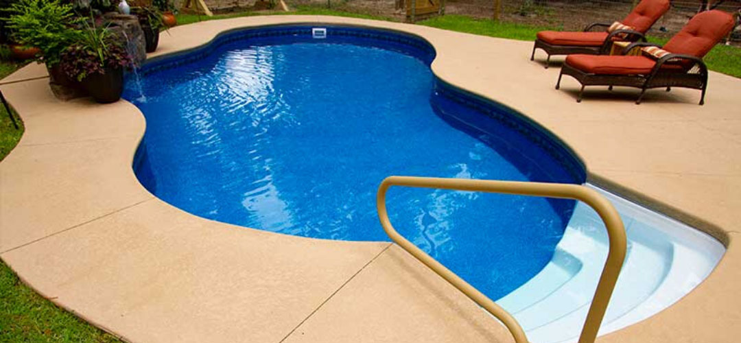 Above Ground Pool with Handrail | Backyard Inground pool