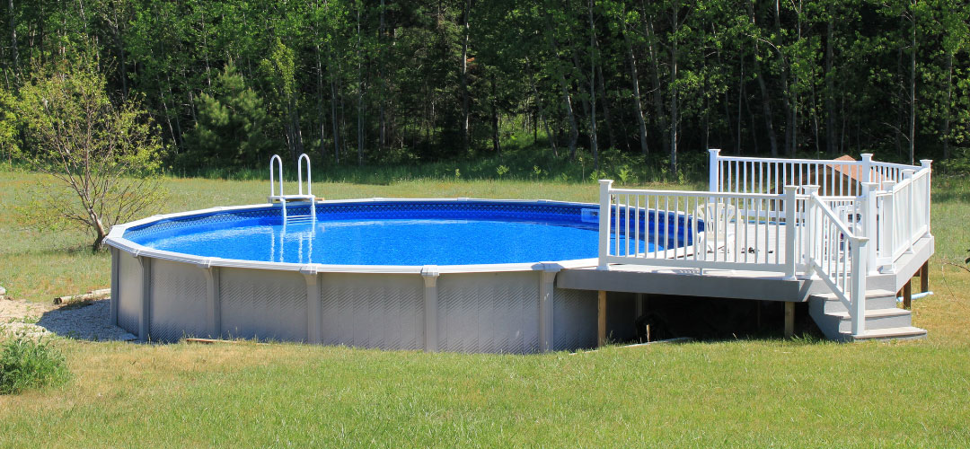 Small PVC Side Deck Around the Pool