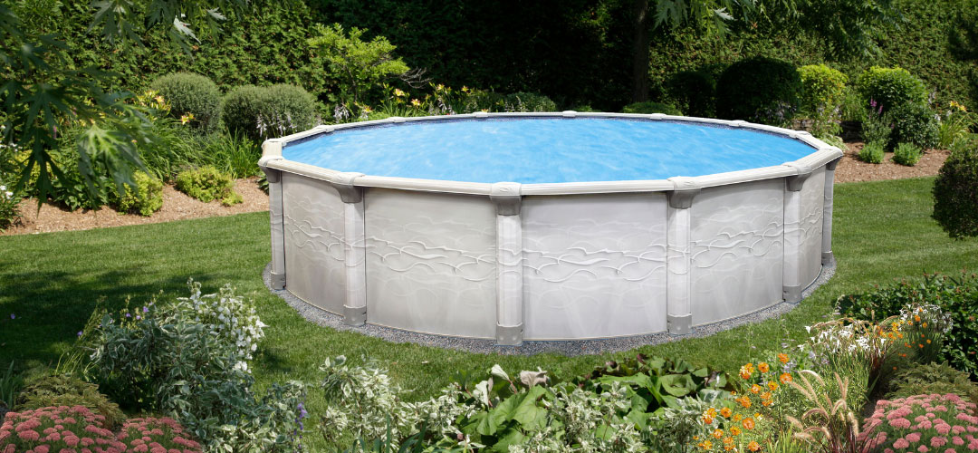 Above Ground Pool with Gravel Ring Perimeter