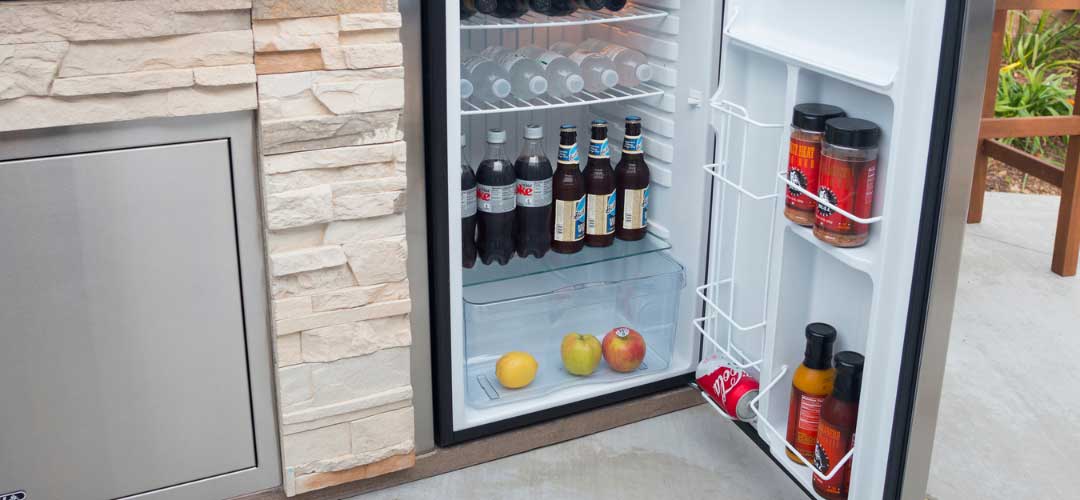 Mini Fridge with Drinks | Outdoor Kitchen’s Refrigerator
