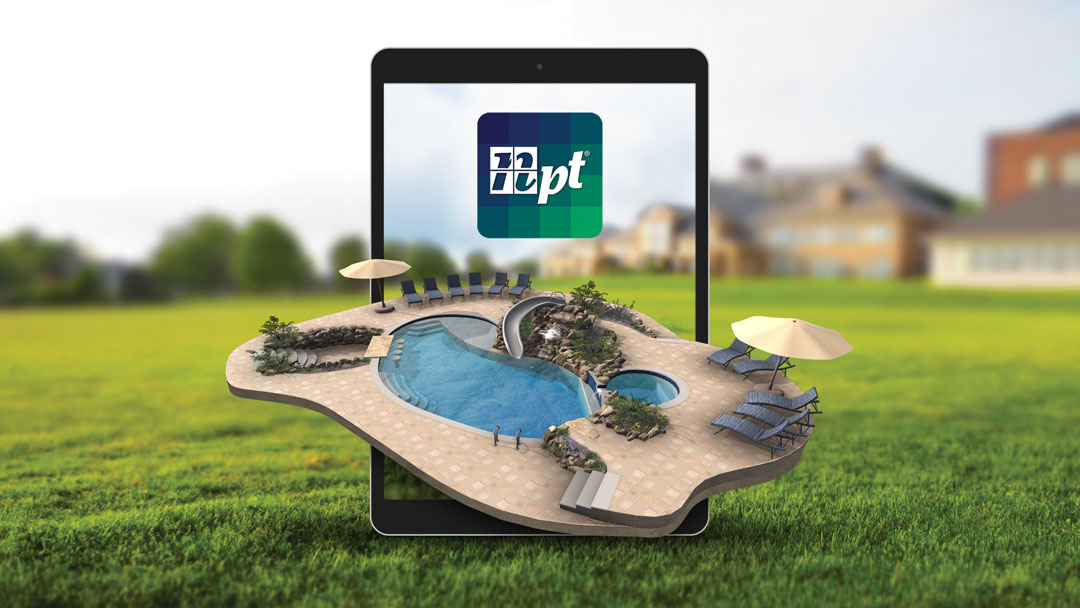 NPT Backyard App, Pool Design App Augmented Reality on Backyard Background | Backyard Pool Design