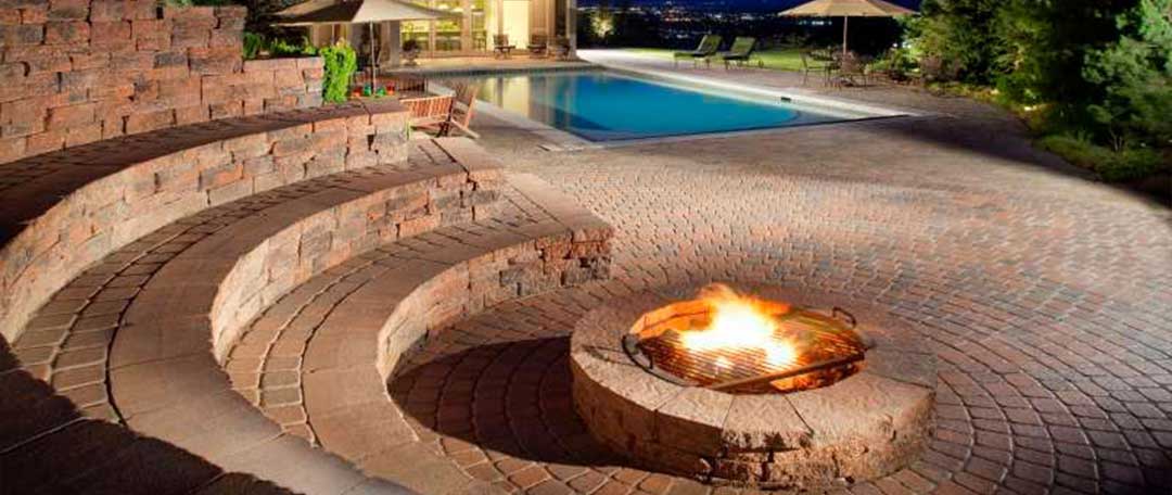 Pool Area Fire Place