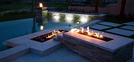 Swimming Pool with Fire Pit