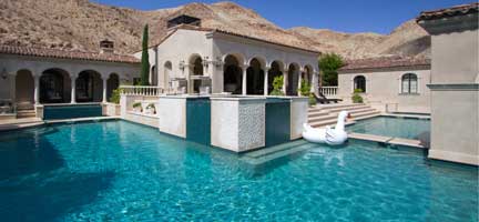 Courtyard Inground Pool with Gorgeous Turquoise Water | Pool Renovation