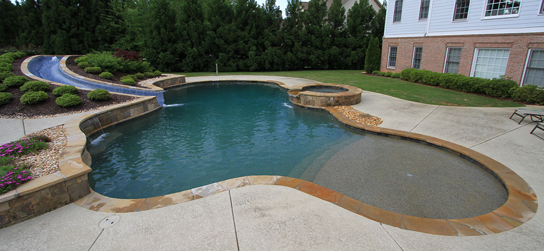 Concrete Swimming Pool, Backyard Pools