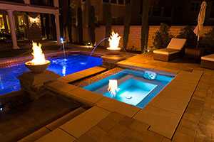 Cabaret - Spa with LED Lights and Fire Bowls