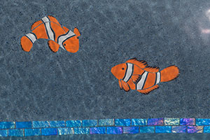 Deep Blue – Clownfish Mosaics with Midnight Blue Pool Finish