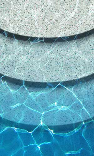 water depth with swimming pool finish