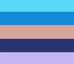 Mermaid Colors: Capri Blue, Azure Blue, Coral Pink, Eggplant Purple, Periwinkle Purple