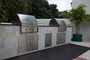 Modern – Silver Kitchen Area with Grills
