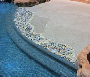 Natural - Sand Beach Entry with Pebbles